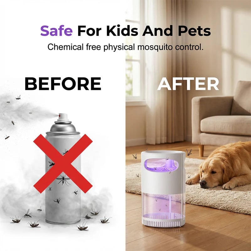 🦟UV Mosquito Killer Lamp – quiet, USB, chemical-free. 50K+ sold! 🔇🌙
