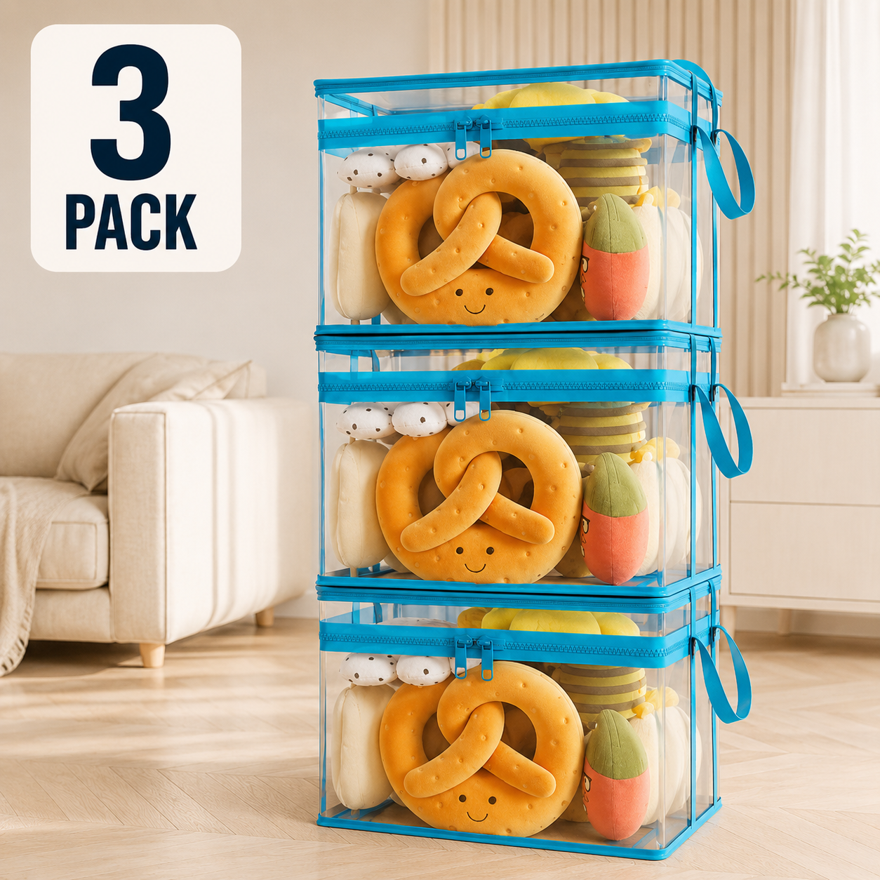 🏡 Clear the Mess Fast – Large Transparent Storage Bins for Clothes, Toys & More