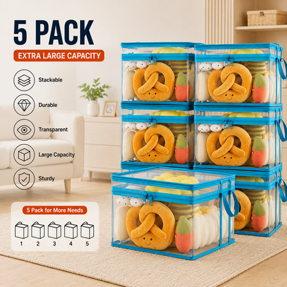 🏡 Clear the Mess Fast – Large Transparent Storage Bins for Clothes, Toys & More