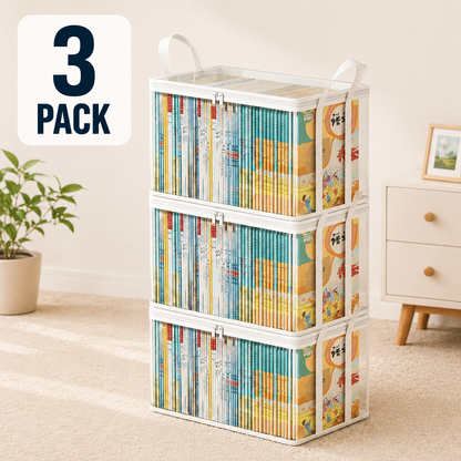 🏡 Clear the Mess Fast – Large Transparent Storage Bins for Clothes, Toys & More