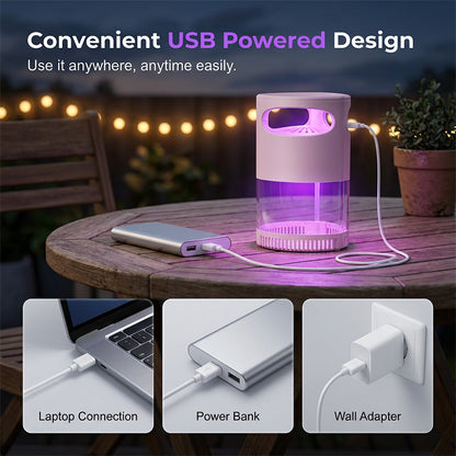 🦟Indoor Insect Trap with Light and Suction Non Zapper Flying Bug Catcher🔇🌙-Rush