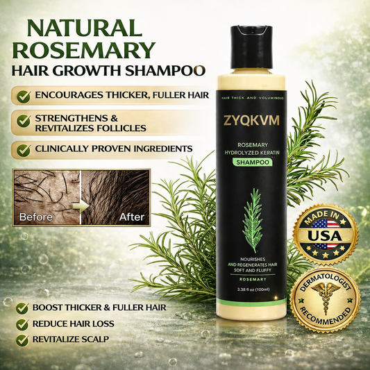 🔥LAST DAY 50% OFF - 🌿ZYQKVM® Organic Rosemary Hair Growth Shampoo