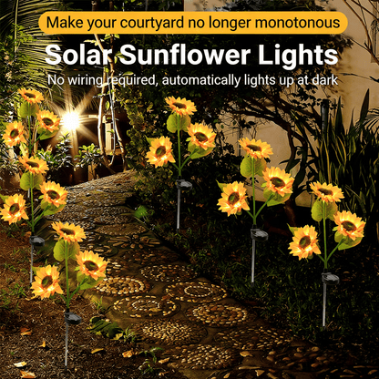 🌻Solar Sunflower Garden Lights – Realistic LED Flower Stakes